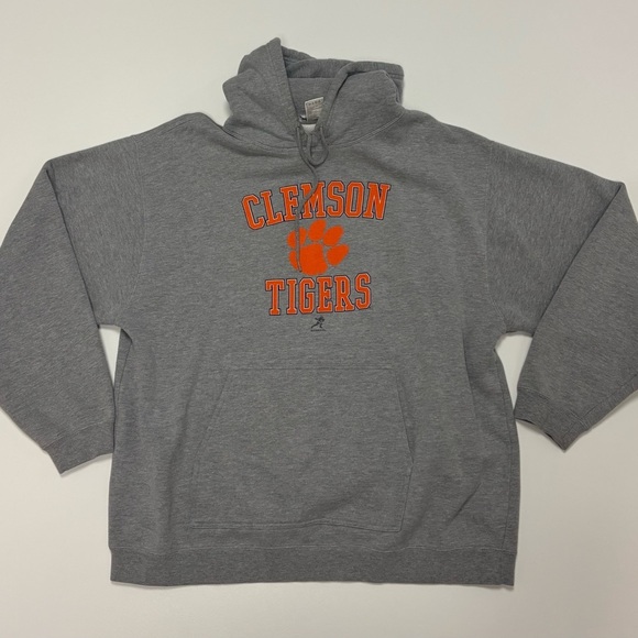 Clemson Tigers Hoodie Reebok XL Gray Pullover Sweatshirt NCAA - Picture 1 of 4